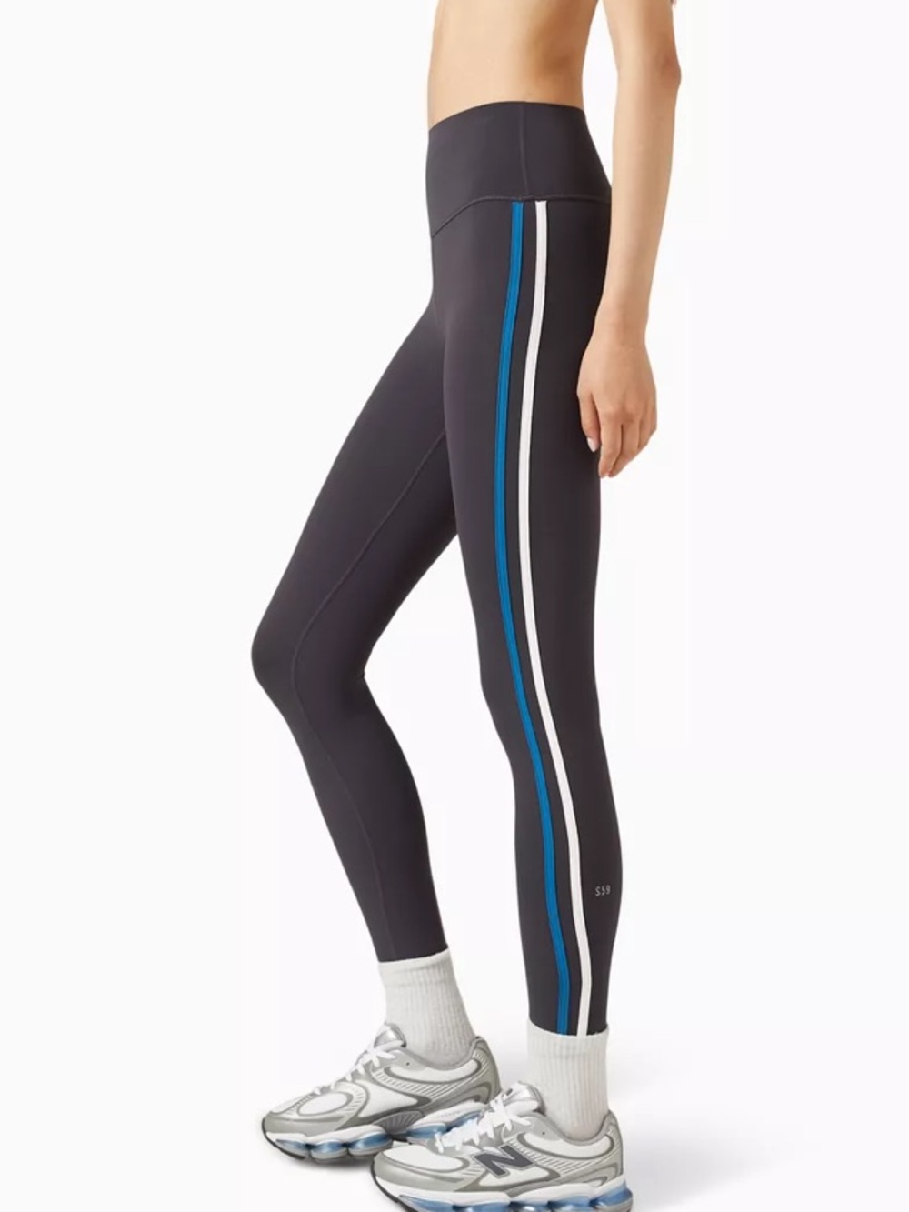 Splits59 NWT Ella high waist 7/8 leggings graphite & blue sz xl